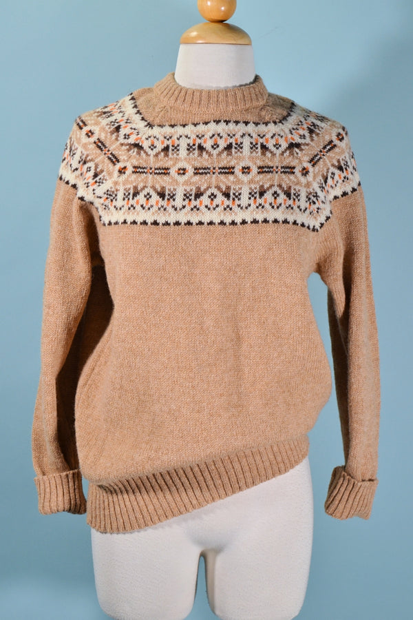 Vintage New Old Stock w/tags Fair Isle Knit Sweater