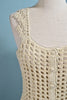 vintage 60s cream cold crochet top