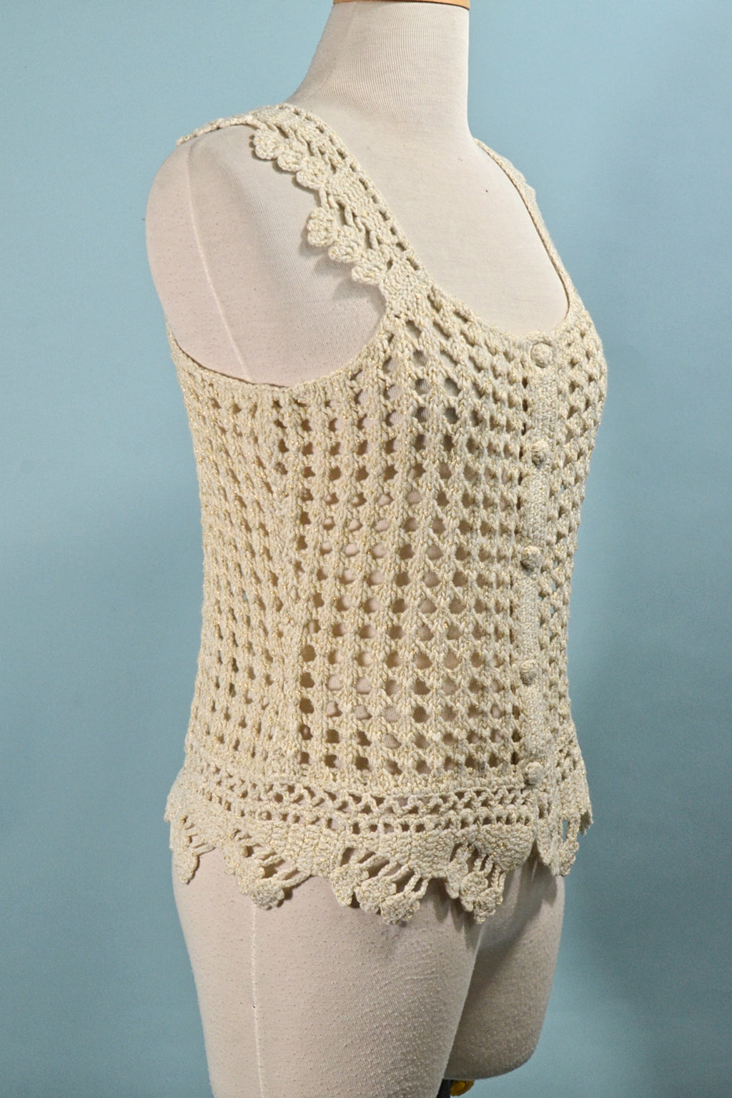 Vintage MOD Granny crochet top