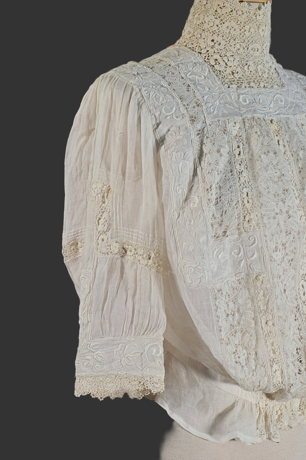 detail antique lace blouse