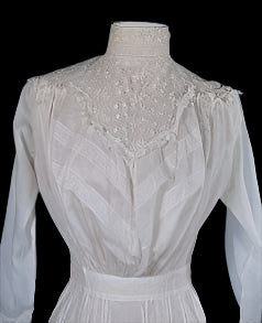 Antique white dress detail