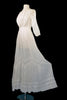 Edwardian white dress, lace details
